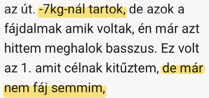 Skool-bejegyzés: -7 kg-nál tartok, és már nem fáj semmim.